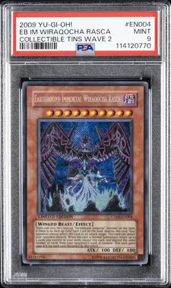 2009 YU-GI-OH! COLLECTIBLE TINS WAVE 2 EARTHBOUND IMMORTAL WIRAQOCHA RASCA PSA 9 - Image 1
