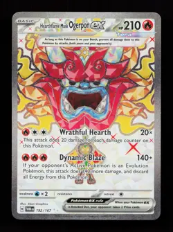 Hearthflame Mask Ogerpon ex 192/167 SV06: Twilight Masquerade Pokemon Card - Image 1