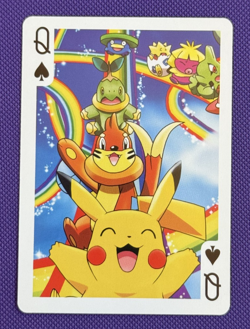Pokemon Playing Card Queen of Spades Pal City Poker Pikachu Rainbow Slide - Image 1