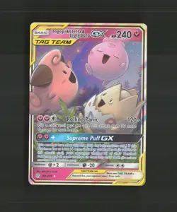 Togepi & Cleffa & Igglybuff GX 143/236 Cosmic Eclipse Ultra Rare Pokemon Card NM - Image 1