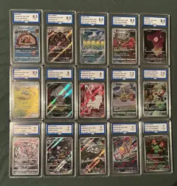 Pokemon Graded Slabs Bundle Lot Of 15 Cards - Image 1