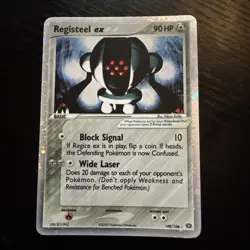 Pokemon TCG Registeel EX Ultra-Rare Card 100/106 Emerald - Image 1