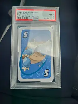 PSA 9 Blastoise BLUE Five Pokemon UNO JAPANESE Card Game Pocket Monsters Back 5 - Image 1