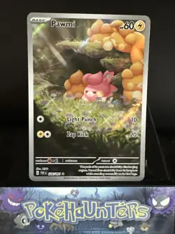 Pokemon Card Pawmi 226/091 Paldean Fates Holo Illustration Rare NM - Image 1