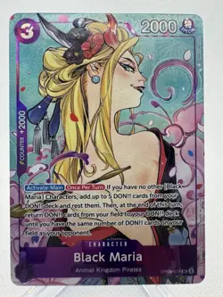 Black Maria OP08-074 SR Foil Illustration Box Promo One Piece Card Game - Image 1