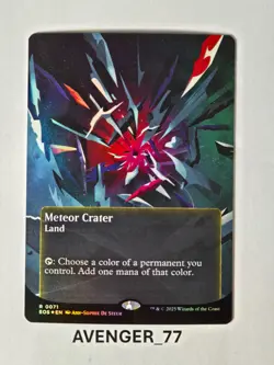 Magic Gathering MTG #0071 Meteor Crater Borderless FOIL Edge of Eternities EOS - Image 1
