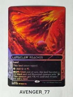 Magic MTG #0022 LAVACLAW REACHES Borderless Foil Edge of Eternities EOS - Image 1