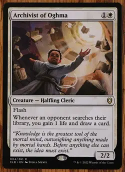 MTG Archivist of Oghma Magic Commander Legends Battle for Baldur's Gate NM/Mint - Image 1