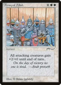 Army of Allah (Variant A) 1x ARN MTG Arabian Nights Common Vintage NM white - Image 1