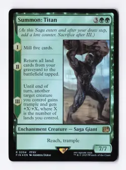 Summon: Titan (Foil) 0204 (R) MTG Final Fantasy (FIN) (EN) - Image 1