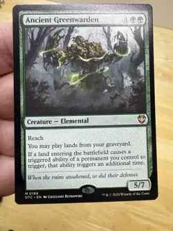 1 x Ancient Greenwarden - Commander: Outlaws of Thunder Junction - NM-Mint - MTG - Image 1