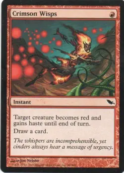 MTG: Shadowmoor: Crimson Wisps: Lightly Played Condition - Image 1