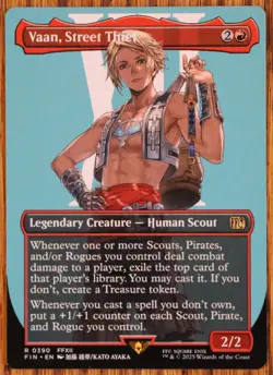 MTG Vaan Street Thief BORDERLESS Magic The Gathering Final Fantasy NM/Mint - Image 1