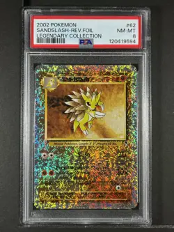 Sandslash Reverse Foil #62 2002 Pokemon Legendary Collection PSA 8 250001 - Image 1