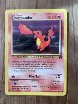 Pokemon TCG Charmander 50/82 Team Rocket Unlimited Set NM Condition - Image 1