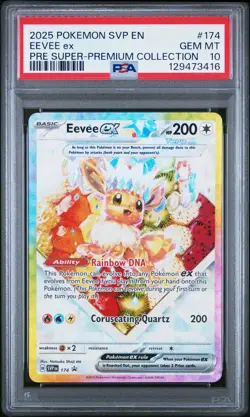 2025 POKEMON SVP EN-SV BLACK STAR PROMO #174 EEVEE EX PSA 10 - Image 1
