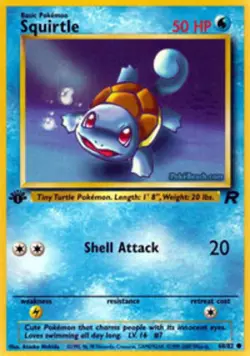Moderately Played Squirtle - 68/82 - Common - 1st Edition Pokemon Team Rocket - Image 1