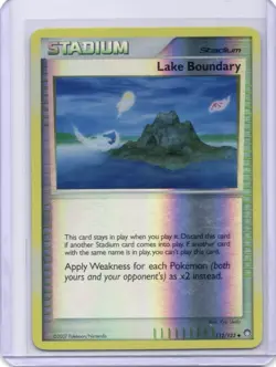2007 Pokemon Mysterious Treasures Lake Boundary Reverse Holo 112/123 - Image 1