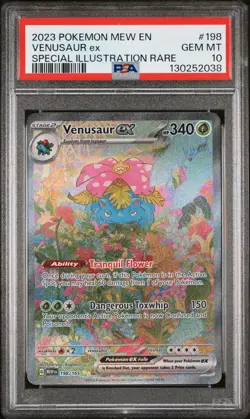 2023 POKEMON MEW EN-151 SPECIAL ILLUSTRATION RARE #198 VENUSAUR EX PSA 10 - Image 1