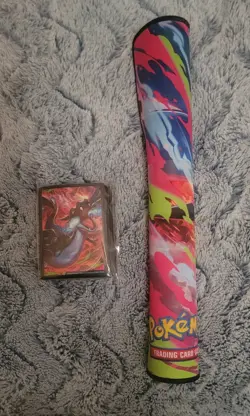 Mega Charizard X ex UPC Playmat Gaming Pad Mouse Pad & Sleeves Pokemon TCG - Image 2