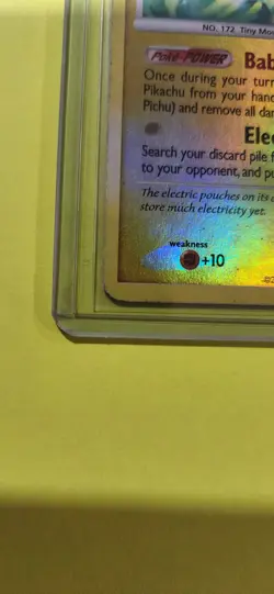 Pokemon - Pichu 45/100 Platinum Reverse Holo Burger King Promo Stamped M/P - Image 4