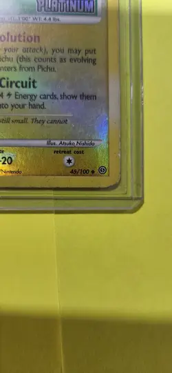 Pokemon - Pichu 45/100 Platinum Reverse Holo Burger King Promo Stamped M/P - Image 5