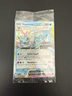 Vaporeon ex #023/131 Stamped Prismatic Evolutions Promo Sealed Pokemon 2025 - Image 1