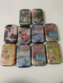 Pokemon 10 Sealed H24 Kanto Friends/151/Black Bolt Mini Tins - Image 1