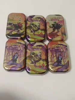 Pokemon Sealed 6 Shrouded Fable Mini Tins - Image 1