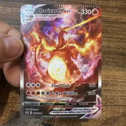 Pokemon Charizard VMax Full Art Holo Black Star Promo SWSH261 Factory Error - Image 1