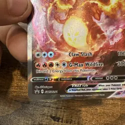 Pokemon Charizard VMax Full Art Holo Black Star Promo SWSH261 Factory Error - Image 2