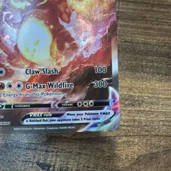 Pokemon Charizard VMax Full Art Holo Black Star Promo SWSH261 Factory Error - Image 3