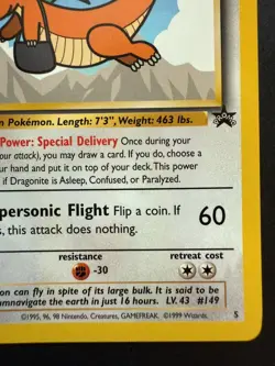 Dragonite (#149) 1999 Pokemon Black Star Movie Promo Stamped #5 - Near Mint - Image 4