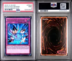Yu-Gi-Oh Dark Side of Dimensions Movie Magicians' Defense PSA 9 MINT MVP1-EN028 - Image 1