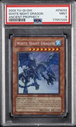 2009 YU-GI-OH! ANPR-ANCIENT PROPHECY #EN092 WHITE NIGHT DRAGON PSA 9 - Image 1