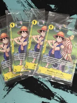 One Piece Card Game Monkey.D.Luffy OP10-111 Set Sail Event [LD-01] Promo Eng 4x - Image 1