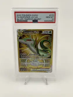 PSA 10 - 2023 SW&SH Silver Tempest Serperior VSTAR Gold Secret Pokemon Card - Image 1