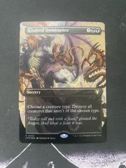 Magic the Gathering Commander Masters Kindred Dominance Borderless Card Foil - Image 1