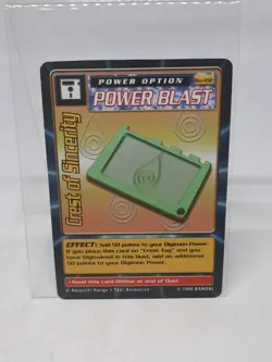 1999 DIGIMON CREST OF SINCERITY CARD- BO-102-LP CONDITION - Image 1