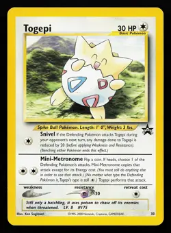 Togepi 30 WOTC Black Star Promo Pokemon Card - Image 1