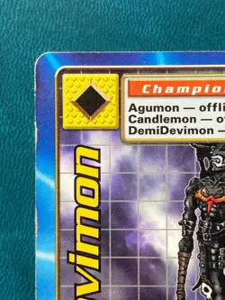 BO-02 Devimon Digimon Card Digi-Battle Series 1 1999 Bandai HP - Image 2
