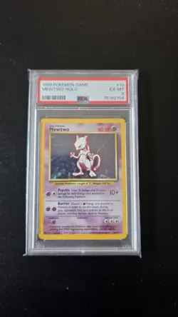 Mewtwo Holo Card 010/102 Base Set PSA 6 Pokemon Card 1999 - Image 1