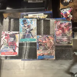 One Piece TCG OP13 3rd Anniversary Promos Cards Set Luffy, Ace and Sabo - Image 1