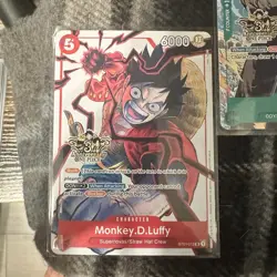 One Piece TCG OP13 3rd Anniversary Promos Cards Set Luffy, Ace and Sabo - Image 2