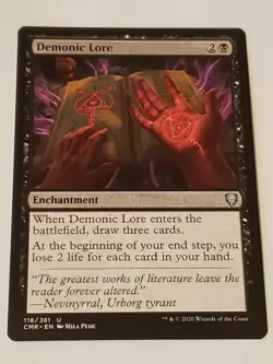 Demonic Lore Commander Legends Mtg Card Mint Condition - Image 1