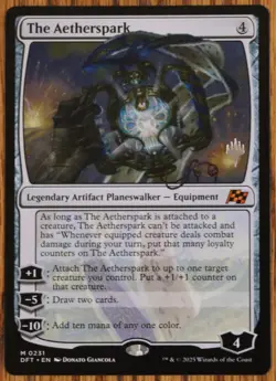 MTG The Aetherspark PROMO FOIL STAMPED Magic The Gathering Aetherdrift NM/Mint - Image 1