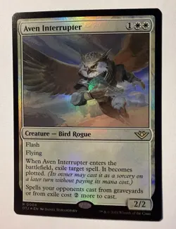 Aven Interrupter Foil 4 R Outlaws of Thunder Junction Near Mint MTG OTJ - Image 1