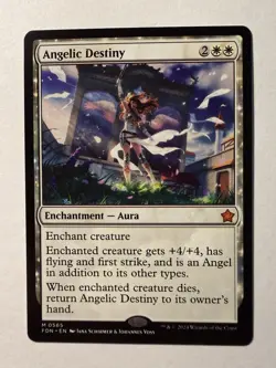 Angelic Destiny 0565 Foundations FDN MTG Magic - Image 1