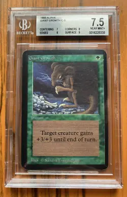 Giant Growth Alpha MtG BGS 7.5 1993 (SUBS 7, 8, 8, 9) - Image 1