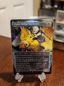 (Foil) Cloud, Midgar Mercenary (Borderless) (Chocobo Track Foil) (564) FINAL FAN - Image 1